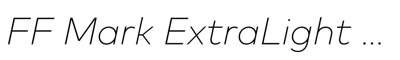 FF Mark ExtraLight Italic